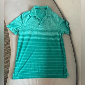 Champion Teal Striped Men's Polo Shirt